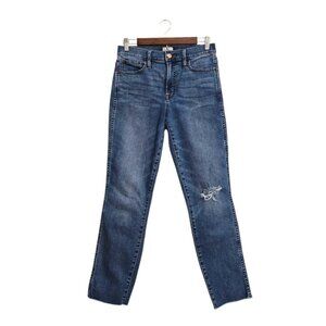 J. Crew Vintage Straight Destructed Raw Hem Jeans Sz 29T